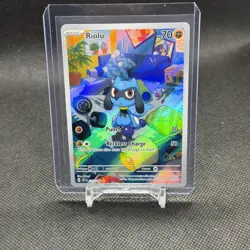 Pokemon Riolu Illustration Scarlet & Violet 215/198 Near Mint Condition - Image 1