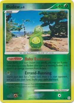 1x Budew - 43/130 - Uncommon - Reverse Holo Lightly Played Pokemon Diamond & Pea - Image 1