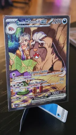 Pokemon TCG Arven's Mabosstiff EX #235/182 Sv10: Destined Rivals SIR - Image 2