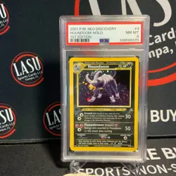 Pokemon Houndoom Neo Discovery 1st Edition Holo Rare #4 PSA 8 - Image 1
