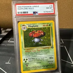 Pokemon Vileplume Jungle Holo Rare #15 Unlimited PSA 8 NM-MT Vintage 1999 WOTC - Image 2