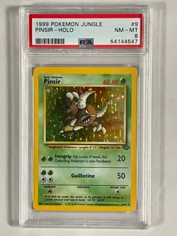 1999 Pokemon Jungle Pinsir Holo #9 - PSA NM-MT 8!!!! - Image 1