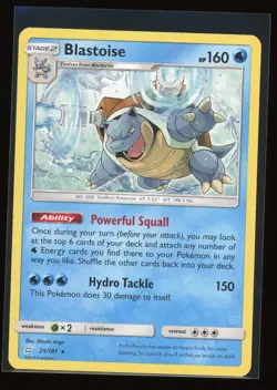 Blastoise 25/181 Rare Pokemon TCG SM - Team Up NM - Image 1