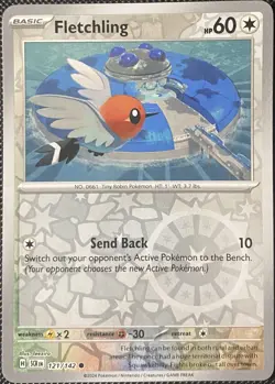 Fletchling 121/142 Sv07: Stellar Crown Reverse Holo - Pokemon Card - Image 1