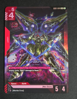 Gundam Card Game Kshatriya LR English Card GD01-044 LR Newtype Rising - Image 1