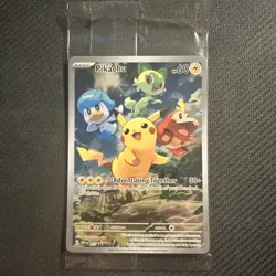 Pikachu 027 Sv: Scarlet & Violet Promo Cards Holo Black Star Promo SEALED - Image 1
