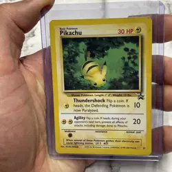 Pokemon Pikachu 27 WOTC Promos Black Star Promo Pokemon Card MP Vintage TCG Vtg - Image 1