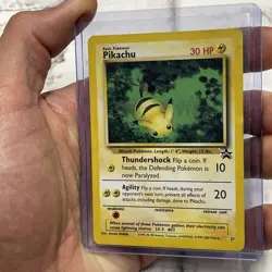 Pokemon Pikachu 27 WOTC Promos Black Star Promo Pokemon Card MP Vintage TCG Vtg - Image 2