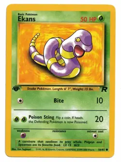 Pokemon Card: Ekans 56/82 1st Edition Team Rocket Set Rare! EXC - Image 1