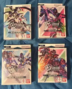 Gundam Card Game Starter Deck Set Of ST02 ST03 ST04 ST06 New English Sealed - Image 1