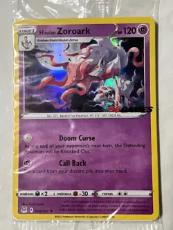 EN Promo Card Hisuian Zoroark (EB GAMES STAMPED) SEALED 076/196 - Image 1