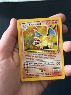 Charizard Holo - 4/130 - Base Set 2 Vintage Pokemon Card - HP (Swirl) - Image 2