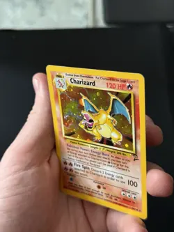 Charizard Holo - 4/130 - Base Set 2 Vintage Pokemon Card - HP (Swirl) - Image 3