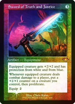 Sword of Truth and Justice (Retro Frame) (Foil Etched) Modern Horizons Foil - NM - Image 1