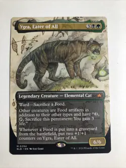 Ygra, Eater of All (Borderless) Bloomburrow Mythic (No Play) - Image 1