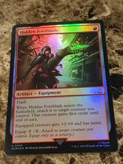 HIDDEN FOOTBLADE Magic MTG Assassin's Creed Foil - Image 1