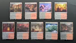MTG Magic Set of 9 Rakdos Dual Lands EDH Commander Deck Staples Black Red Mana - Image 1