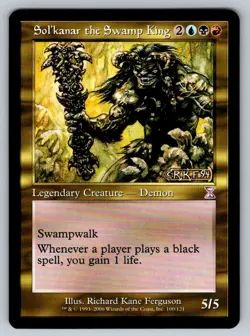 MTG Magic the Gathering Time Spiral Timeshifted Sol'kanar the Swamp King 100/121 - Image 1