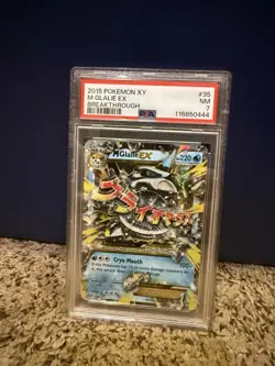 2015 POKEMON XY BREAKTHROUGH 35/162 MEGA GLALIE EX -PSA 7 - Image 1