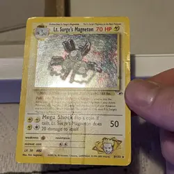Pokemon TCG Lt. Surge's Magneton Gym Heroes 8/132 Holo Unlimited Rare - Image 1