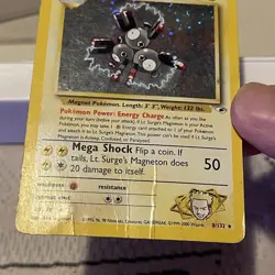 Pokemon TCG Lt. Surge's Magneton Gym Heroes 8/132 Holo Unlimited Rare - Image 2