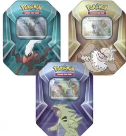 Tyranitar Slaking Darkrai Triple Whammy Tin Set of 3 Factory Sealed Pokemon - Image 1