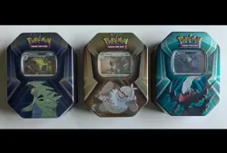 Tyranitar Slaking Darkrai Triple Whammy Tin Set of 3 Factory Sealed Pokemon - Image 3