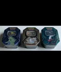 Tyranitar Slaking Darkrai Triple Whammy Tin Set of 3 Factory Sealed Pokemon - Image 4