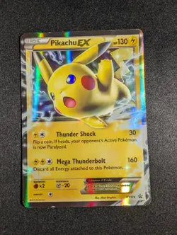 Pokemon Pikachu EX XY174 Ultra Rare Black Star Promo MP - Image 1