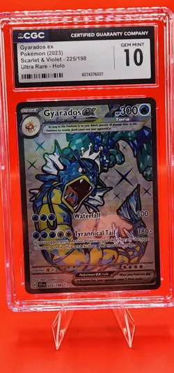 CGC 10 GEM MINT Gyarados ex 225/198 Scarlet Violet Base Holo Ultra Rare Pokemon - Image 2