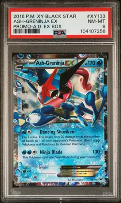 Pokemon TCG Ash-Greninja EX XY133 Blackstar Promo PSA 8 - Image 1