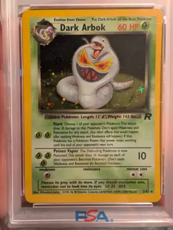 Dark Arbok HOLO #2 2/82 2000 Pokemon Team Rocket NM-MT 8 - Image 2