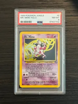 1999 POKEMON JUNGLE MR. MIME-HOLO 6/64 - PSA 8 - Image 1