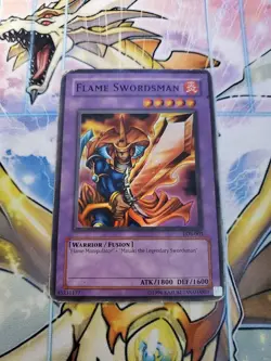 Yugioh - Flame Swordsman LOB-003 HP Unlimited Super Rare - Image 1