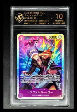 ONE PIECE JPN. cards Trafalgar D. Water Law OP12-073 SR RPA 10 (SAME AS PSA 10) - Image 1