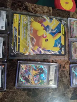 Pokemon TCG Lot Pikachu V Jumbo Promo Card And 7 Graded, 6 From Cgc And 1 Ags - Image 3