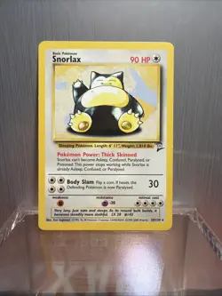 Pokemon TCG Snorlax Card 30/130 Regular Non-Holo Base Set 2 Rare LP - Image 1
