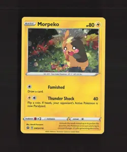 Morpeko SWSH116 Black Star Promo Cosmos Holo Pokemon Card LP - Image 1