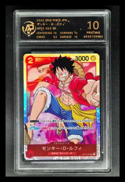 2022 ONE PIECE JPN. cards Monkey D. Luffy OP01-024 SR RPA 10 (SAME AS PSA 10) - Image 1