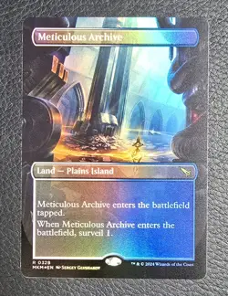 Meticulous Archive (Borderless) Murders at Karlov Manor Foil MTG NM Magic Card - Image 1