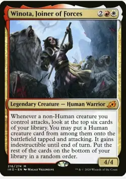 Winota, Joiner of Forces - Ikoria: Lair of Behemoths Magic Card # 216 - Image 1