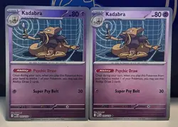 (Set Of 2) Pokemon Mega Evolution Reverse Holo Card - Kadabra (055/132) - Image 1