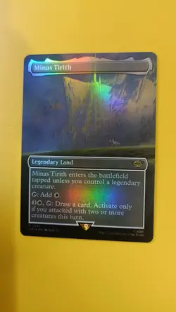 MTG BORDERLESS 341 FOIL The Lord of the Rings MINAS TIRITH - Image 1