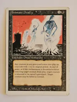 Animate Dead Revised Edition Magic the Gathering Uncommon - Image 1