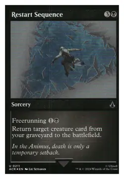 Restart Sequence (etched foil) Assassin's Creed MTG - NM+ Mythic Relics - Image 1