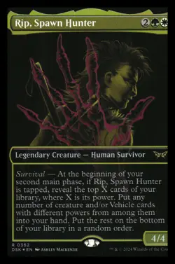 Rip, Spawn Hunter (borderless foil) Duskmourn Mythic Relics - Image 1