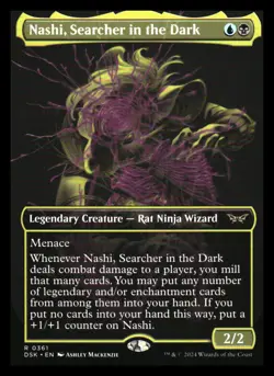 Nashi, Searcher in the Dark (borderless foil) Duskmourn Mythic Relics - Image 1