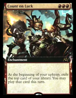 Count on Luck Borderless Foil Aetherdrift MTG - Image 1