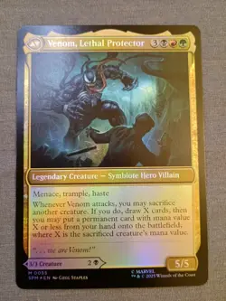 2025 Magic MTG Marvel's Spider-Man Eddie Brock Venom Lethal Protector Foil M0055 - Image 2