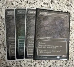 4x Wall of Omens MTG Borderless - Image 1